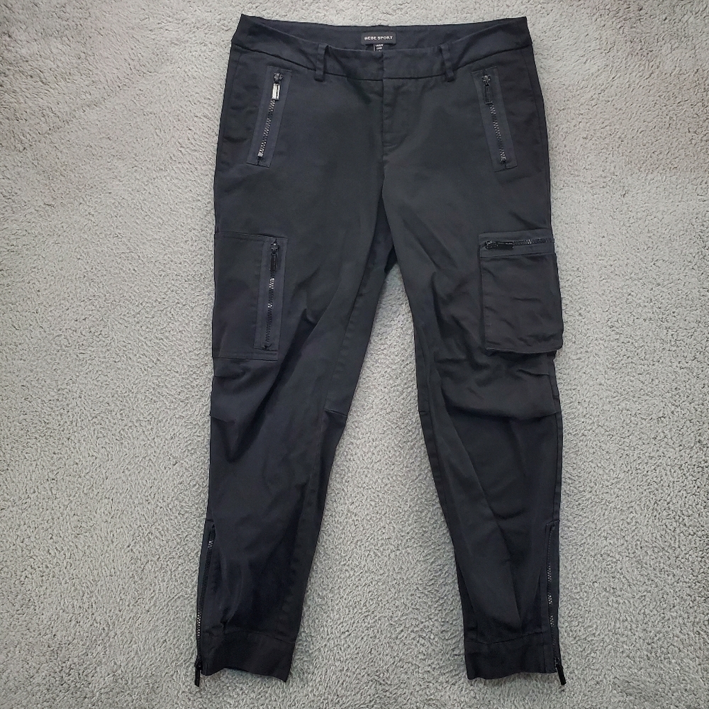 Bebe Sport Cargo Pants Womens 4 Black